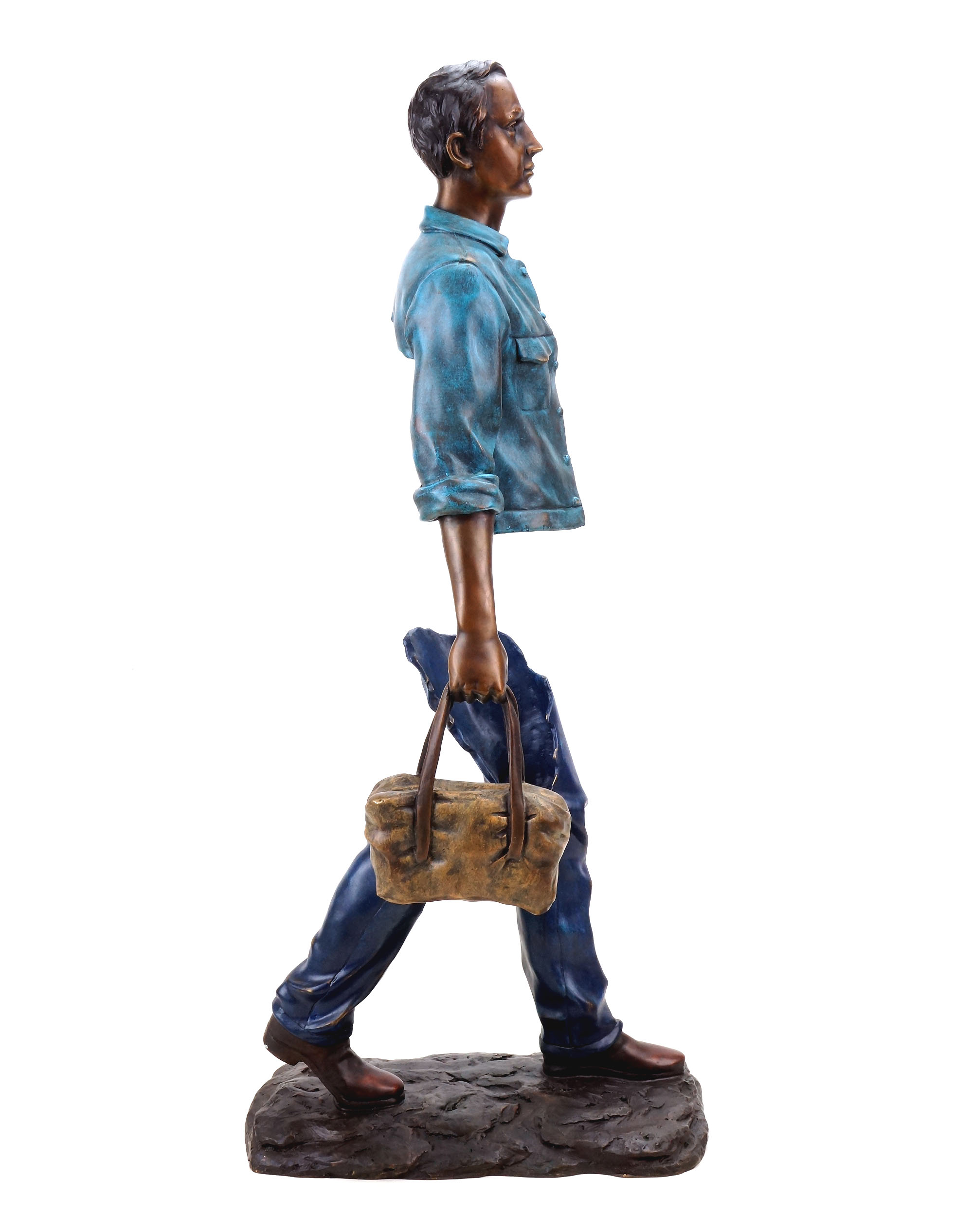 Abstrakte Bronzeskulptur Erased Man Signiert Martin Klein Limitierte Bronzefigur Skulptur