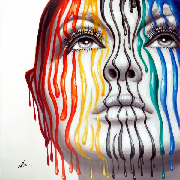 Praying For Colours Portrait Gemalde Martin Klein Moderne Kunst