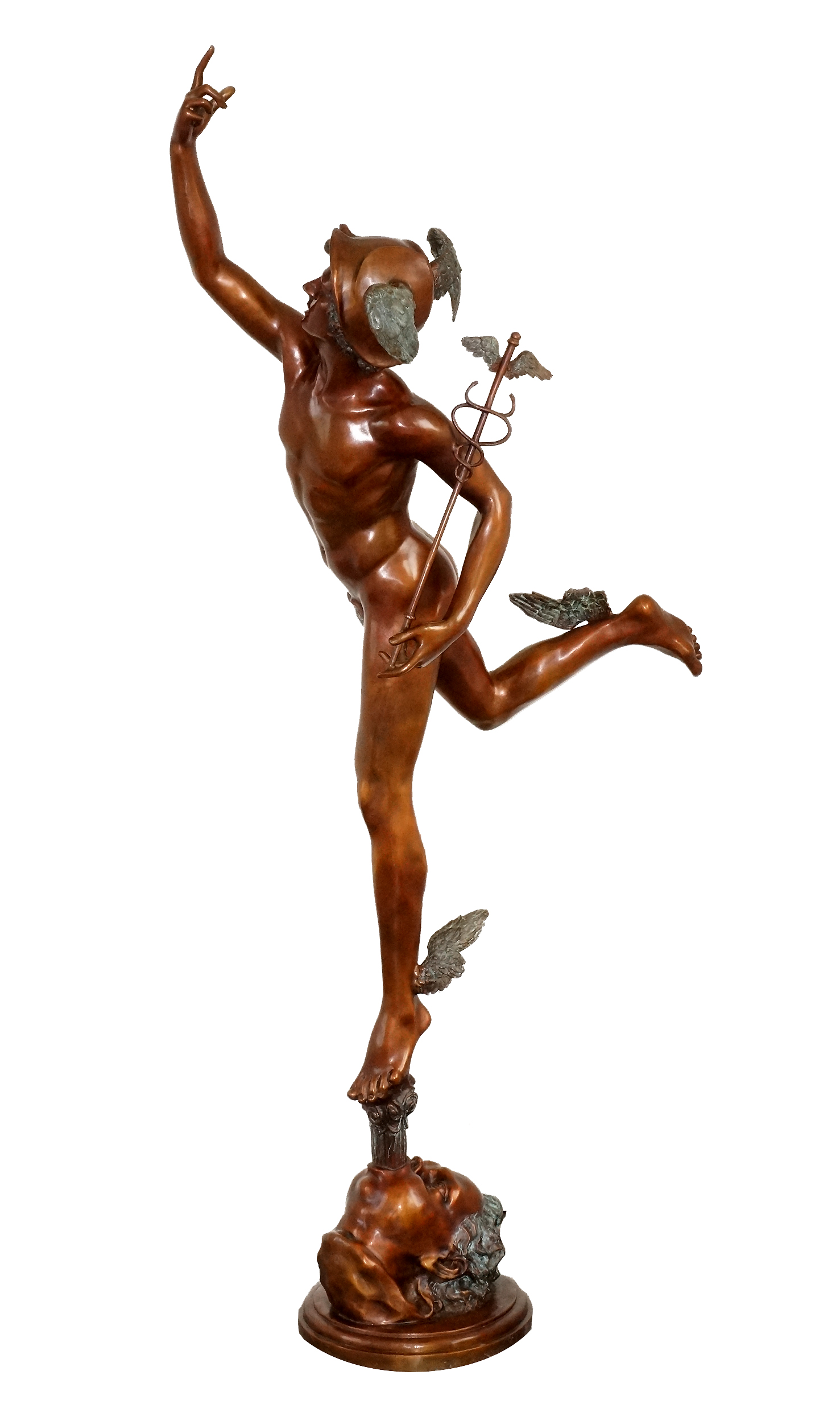 Grossbronze Hermes Der Gotterbote Signiert Giambologna
