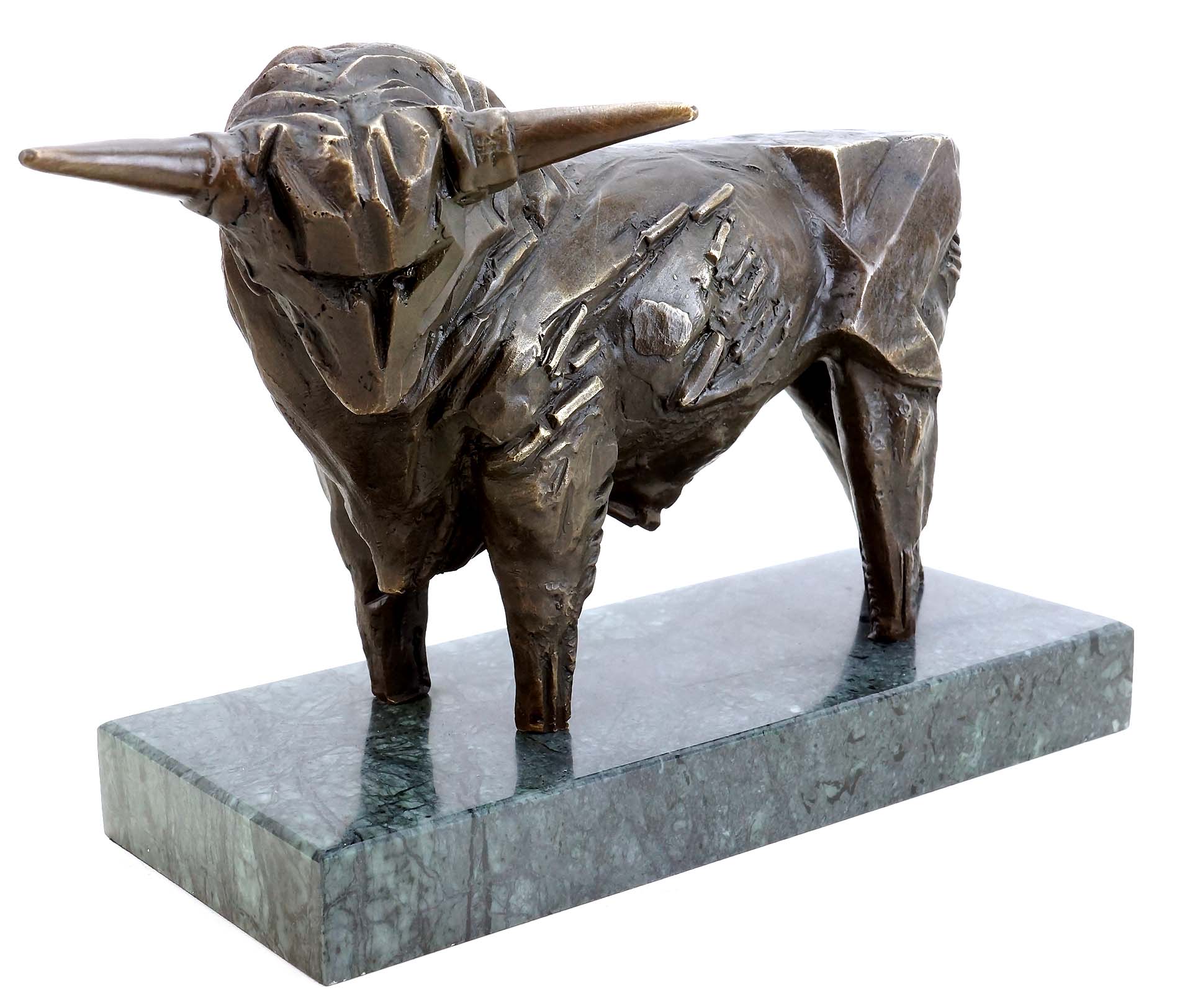 Stier Skulptur aus Eisen 4,3 kg Figur Bulle antik Stil sculpture bull iron