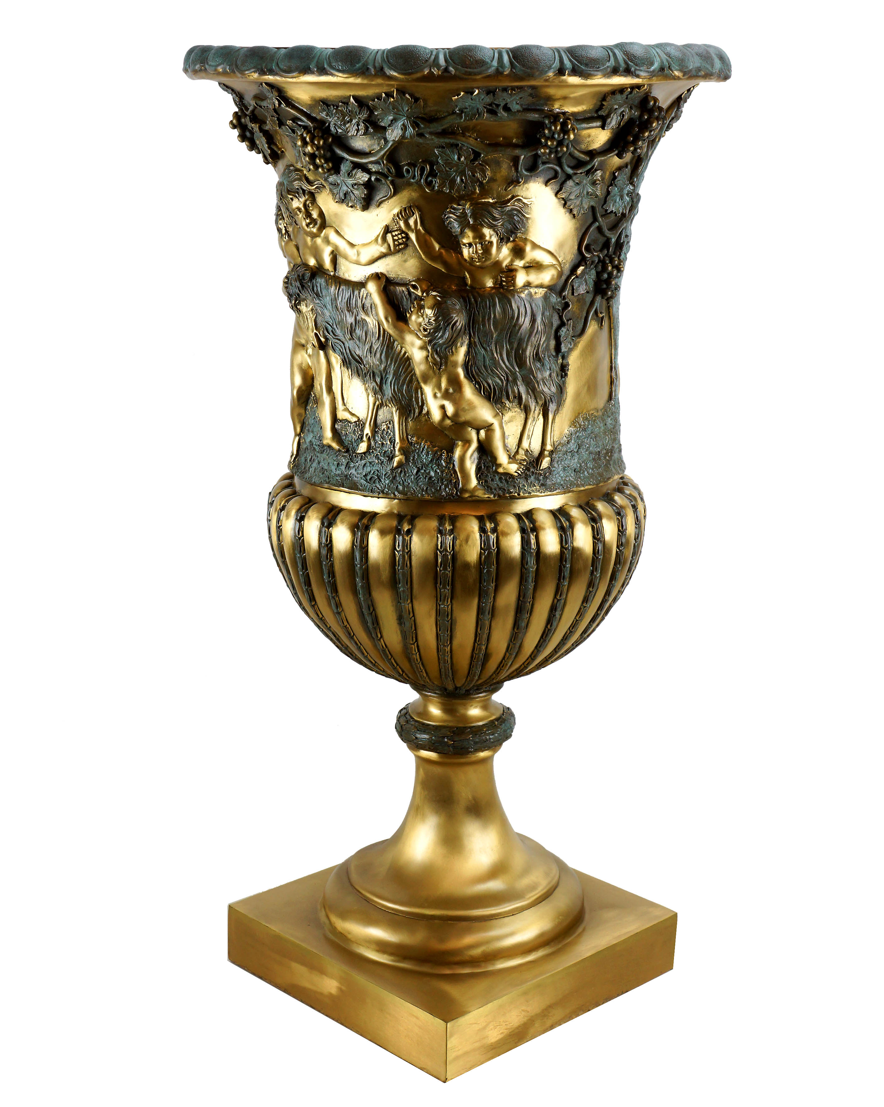 XXL Jugendstil Amphore Große Vase aus Bronze signiert Lorenzl
